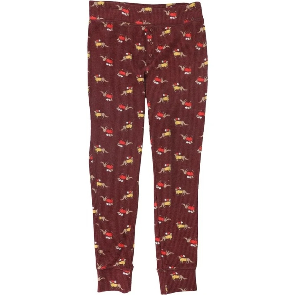 🎁American Eagle Winter Dogs Thermal Pajama Pants, burgundy , X-Small NWT